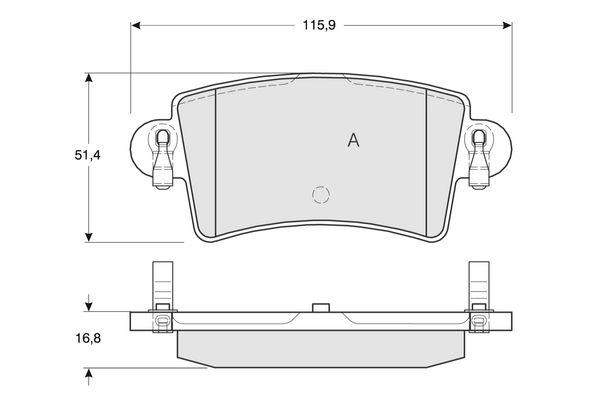 PROCODIS FRANCE Piduriklotsi komplekt,ketaspidur PF1352